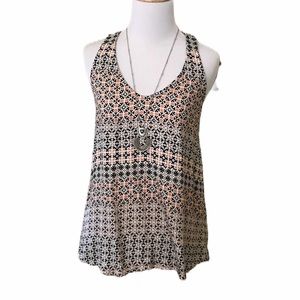 Ella Moss Women’s Pink & Black Racerback Tank Top